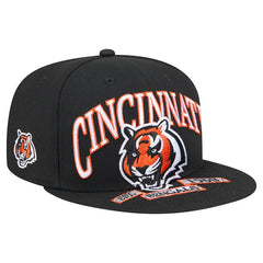Cincinnati Bengals New Era Head Oversized 59FIFTY Fitted Hat Black | NFL