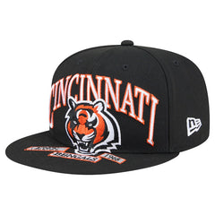 Cincinnati Bengals New Era Head Oversized 59FIFTY Fitted Hat Black | NFL