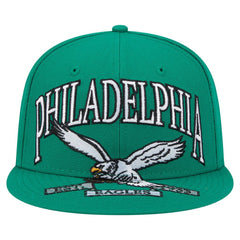 Philadelphia Eagles New Era Throwback Oversized 59FIFTY Fitted Hat Kelly Green | NFL