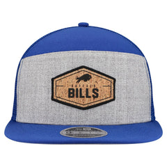 Buffalo Bills New Era Cork Split Panel 9FIFTY Trucker Snapback Hat Gray/Royal | NFL