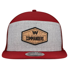 Washington Commanders New Era Cork Split Panel 9FIFTY Trucker Snapback Hat Gray/Burgundy | NFL