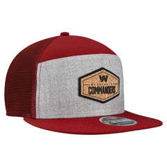 Washington Commanders New Era Cork Split Panel 9FIFTY Trucker Snapback Hat Gray/Burgundy | NFL