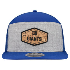 New York Giants New Era Cork Split Panel 9FIFTY Trucker Snapback Hat Gray/Royal | NFL