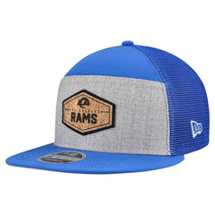 Los Angeles Rams New Era Cork Split Panel 9FIFTY Trucker Snapback Hat Gray/Royal | NFL