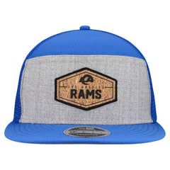 Los Angeles Rams New Era Cork Split Panel 9FIFTY Trucker Snapback Hat Gray/Royal | NFL
