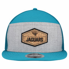 Jacksonville Jaguars New Era Cork Split Panel 9FIFTY Trucker Snapback Hat Gray/Teal | NFL