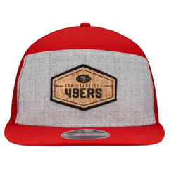 San Francisco 49ers New Era Cork Split Panel 9FIFTY Trucker Snapback Hat Gray/Scarlet | NFL