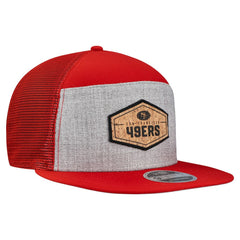 San Francisco 49ers New Era Cork Split Panel 9FIFTY Trucker Snapback Hat Gray/Scarlet | NFL
