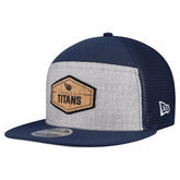 Tennessee Titans New Era Cork Split Panel 9FIFTY Trucker Snapback Hat Gray/Navy | NFL