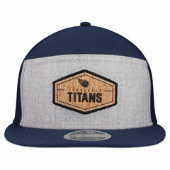 Tennessee Titans New Era Cork Split Panel 9FIFTY Trucker Snapback Hat Gray/Navy | NFL