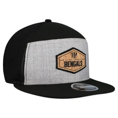 Cincinnati Bengals New Era Cork Split Panel 9FIFTY Trucker Snapback Hat Gray/Black | NFL