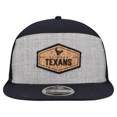 Houston Texans New Era Cork Split Panel 9FIFTY Trucker Snapback Hat Gray/Navy | NFL