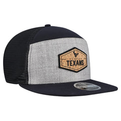 Houston Texans New Era Cork Split Panel 9FIFTY Trucker Snapback Hat Gray/Navy | NFL