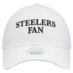 Pittsburgh Steelers New Era Women's Team Fan 9TWENTY Adjustable Hat White | NFL