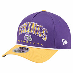Minnesota Vikings New Era Arch COOLERA 9FORTY A-Frame M-Crown Adjustable Hat Purple | NFL
