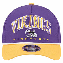 Minnesota Vikings New Era Arch COOLERA 9FORTY A-Frame M-Crown Adjustable Hat Purple | NFL