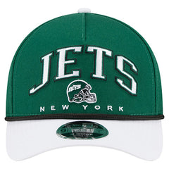 New York Jets New Era Arch COOLERA 9FORTY A-Frame M-Crown Adjustable Hat Green | NFL