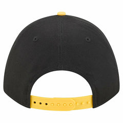 Pittsburgh Steelers New Era Arch COOLERA 9FORTY A-Frame M-Crown Adjustable Hat Black | NFL