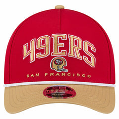San Francisco 49ers New Era Throwback Arch COOLERA 9FORTY A-Frame M-Crown Adjustable Hat Scarlet | NFL