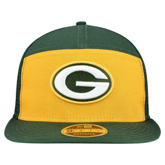Green Bay Packers New Era Outdoor Split Panel 9FIFTY Snapback Hat Gold/Green | NFL
