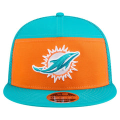 Miami Dolphins New Era Outdoor Split Panel 9FIFTY Snapback Hat Orange/Aqua | NFL