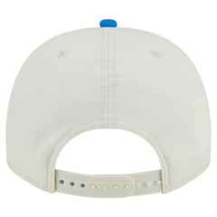 Detroit Lions New Era Chainstitch A-Frame 9FIFTY Adjustable Hat Cream/Blue | NFL