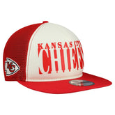 Kansas City Chiefs New Era Cutout A-Frame 9FIFTY Snapback Hat Cream/Red | NFL