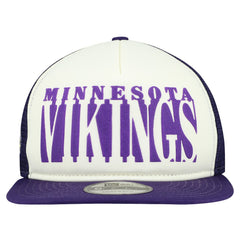 Minnesota Vikings New Era Cutout A-Frame 9FIFTY Snapback Hat Cream/Purple | NFL