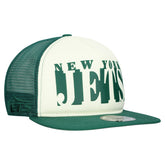 New York Jets New Era Cutout A-Frame 9FIFTY Snapback Hat Cream/Green | NFL