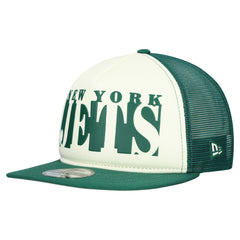 New York Jets New Era Cutout A-Frame 9FIFTY Snapback Hat Cream/Green | NFL