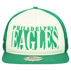 Philadelphia Eagles New Era Throwback Cutout A-Frame 9FIFTY Snapback Hat Cream/Kelly Green | NFL