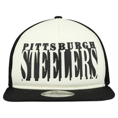 Pittsburgh Steelers New Era Cutout A-Frame 9FIFTY Snapback Hat Cream/Black | NFL