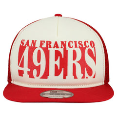 San Francisco 49ers New Era Cutout A-Frame 9FIFTY Snapback Hat Cream/Scarlet | NFL