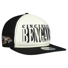 Cincinnati Bengals New Era Throwback Cutout A-Frame 9FIFTY Snapback Hat Cream/Black | NFL