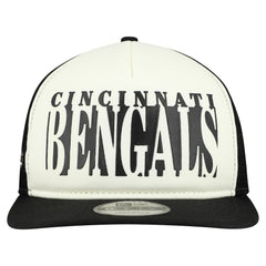 Cincinnati Bengals New Era Throwback Cutout A-Frame 9FIFTY Snapback Hat Cream/Black | NFL