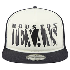 Houston Texans New Era Cutout A-Frame 9FIFTY Snapback Hat Cream/Navy | NFL