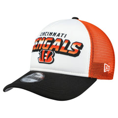 Cincinnati Bengals New Era Youth Streak 9FORTY A-Frame Adjustable Hat White/Black | NFL