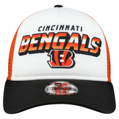 Cincinnati Bengals New Era Youth Streak 9FORTY A-Frame Adjustable Hat White/Black | NFL