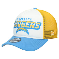 Los Angeles Chargers New Era Youth Streak 9FORTY A-Frame Adjustable Hat White/Powder Blue | NFL