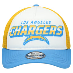 Los Angeles Chargers New Era Youth Streak 9FORTY A-Frame Adjustable Hat White/Powder Blue | NFL