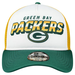 Green Bay Packers New Era Youth Streak 9FORTY A-Frame Adjustable Hat White/Green | NFL