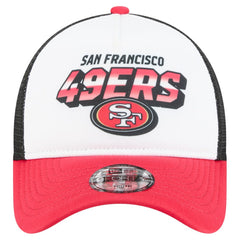 San Francisco 49ers New Era Youth Streak 9FORTY A-Frame Adjustable Hat White/Scarlet | NFL