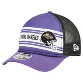 Baltimore Ravens New Era Linear A-Frame 9FORTY Adjustable Hat Purple | NFL