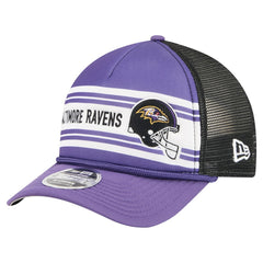 Baltimore Ravens New Era Linear A-Frame 9FORTY Adjustable Hat Purple | NFL