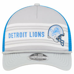 Detroit Lions New Era Linear A-Frame 9FORTY Adjustable Hat Gray | NFL