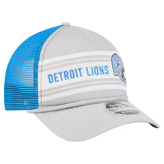 Detroit Lions New Era Linear A-Frame 9FORTY Adjustable Hat Gray | NFL