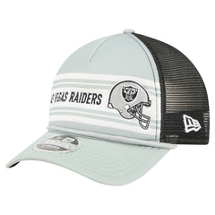Las Vegas Raiders New Era Linear A-Frame 9FORTY Adjustable Hat Silver | NFL