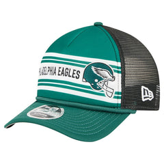 Philadelphia Eagles New Era Linear A-Frame 9FORTY Adjustable Hat Green | NFL