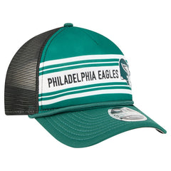 Philadelphia Eagles New Era Linear A-Frame 9FORTY Adjustable Hat Green | NFL