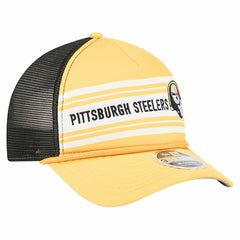 Pittsburgh Steelers New Era Linear A-Frame 9FORTY Adjustable Hat Gold | NFL